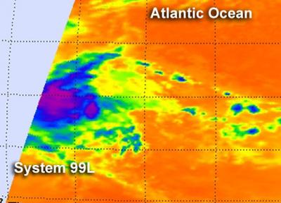 NASA AIRS Infrared Look at System 99L in Atlantic
