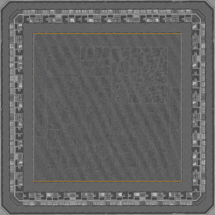 Electron microscope image of a chip