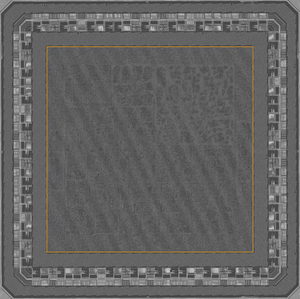 Electron microscope image of a chip