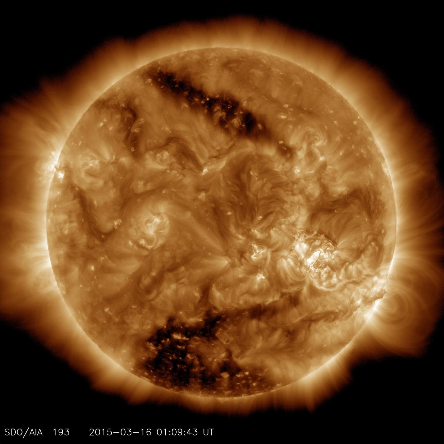 NASA's SDO Sees Two Coronal Holes
