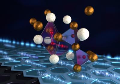 Illustration of a Zirconium Vanadium Hydride Atomic Structure at near Ambient Conditions