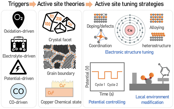 Active site identification and engineering during the dynamic evolution of copper-based catalysts for electrocatalytic CO2 reduction