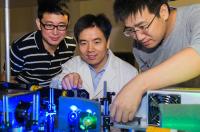 Xiong Qihua, Li Dehui, and Dr. Zhang Jun, Nanyang Technological University