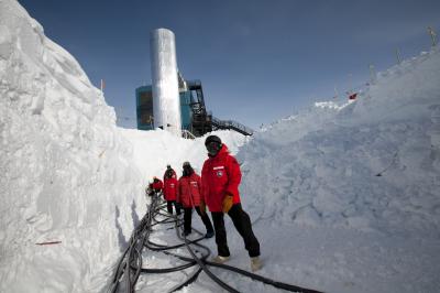 Building a Telescope Embedded in Ice