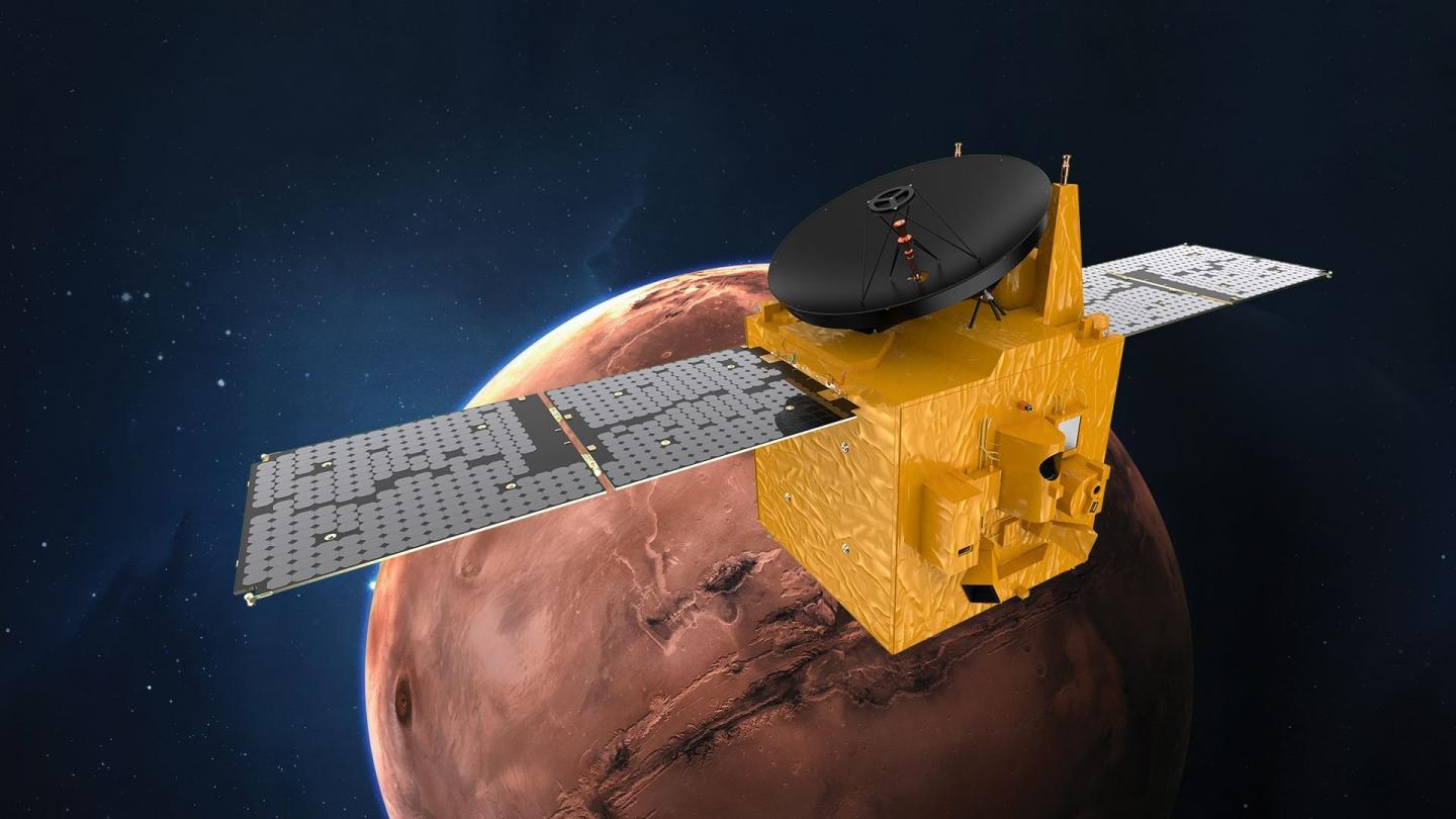 Hope Spacecraft in Orbit around Mars