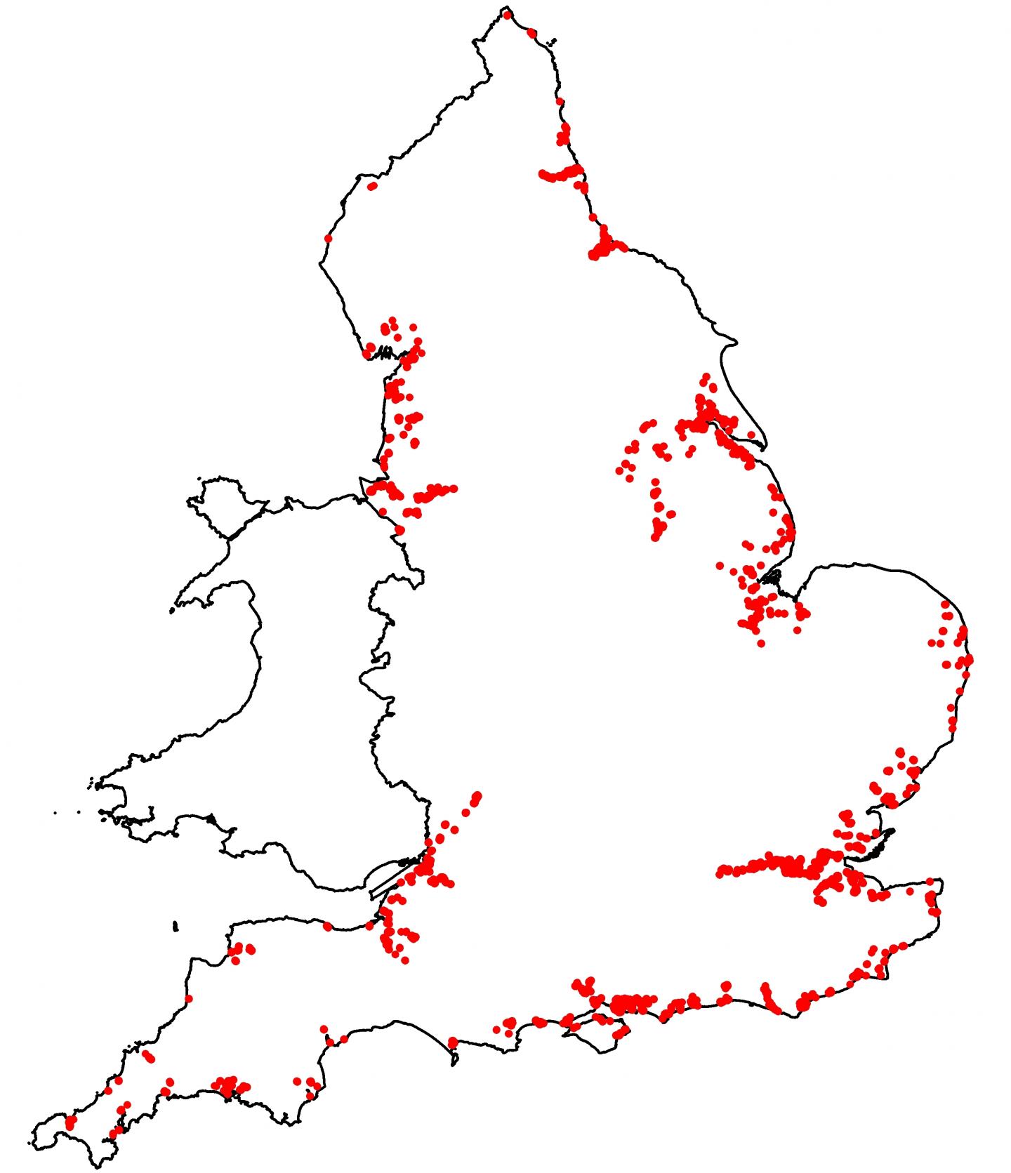 Location of Historic Landfills in England and Wales