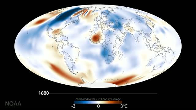 Animation of Annual Global Temperatures 1880-2016
