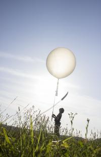 University of Tennessee student Emily Hockman Releases a Weather Balloon