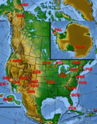 Map of North America Showing NSF's Long-Term Ecological Research Network