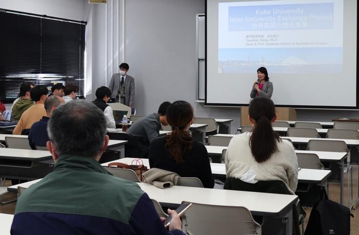 Kick-off event for the Project for Strengthening Universities’ Global Development Capabilities to Develop Global Human Resources under the Theme of “food” (March 15, 2024, at the Graduate School of Agricultural Science)