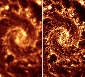 comparison of images of phantom galaxy