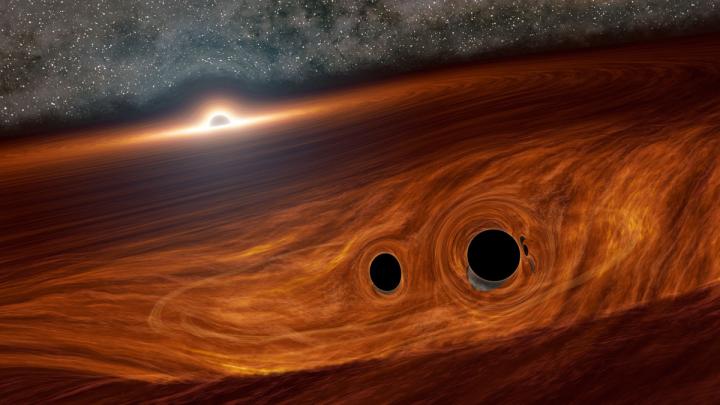 Little Black Holes in Disk of Big Black Hole
