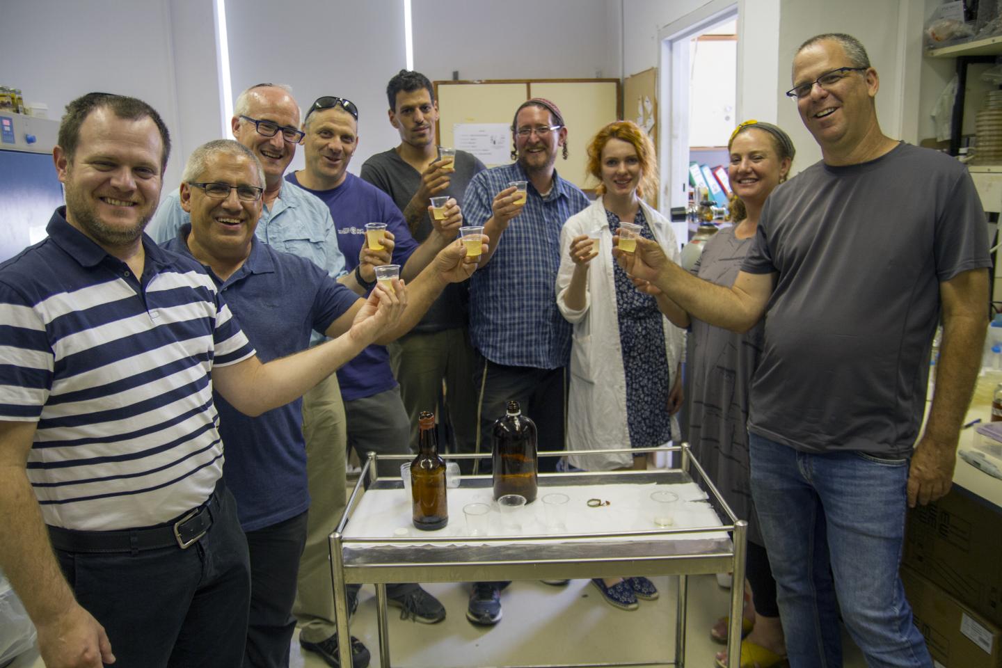 L'chaim! the Israeli Research Team Samples their Ancient Brew