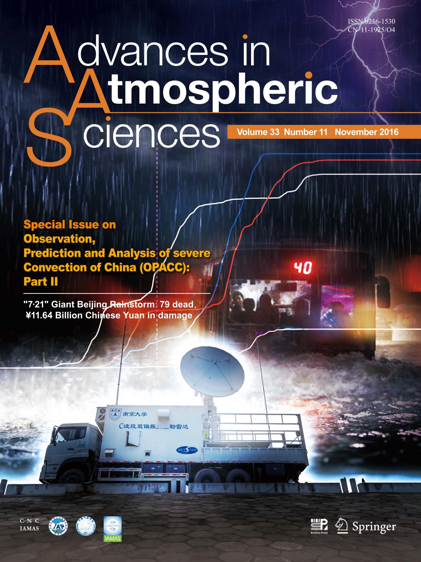 Cover Article of Issue 33(11) of <i>Advances in Atmospheric Sciences</i>