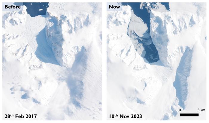 Scientists track rapid retreat of Antarctic g