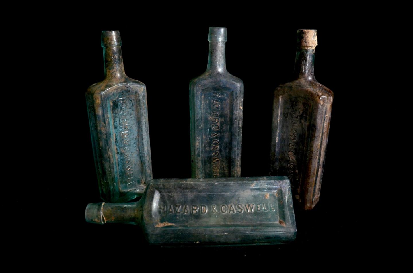 Hazard & Caswell bottles were one of the artifacts found in the privy once attached to the Ripley/Choate House.
