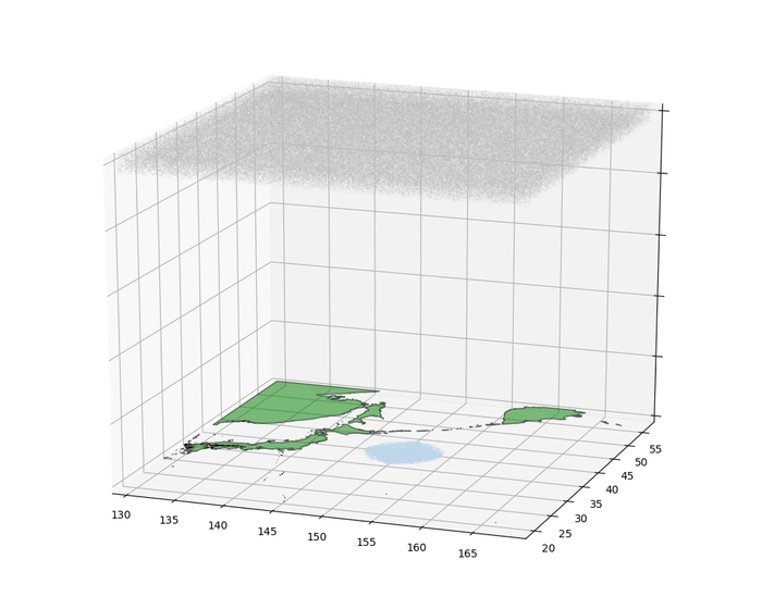 Disturbance in ionosphere triggered by tsunami