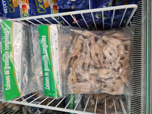 Frozen frogs’ legs on sale in a French supermarket