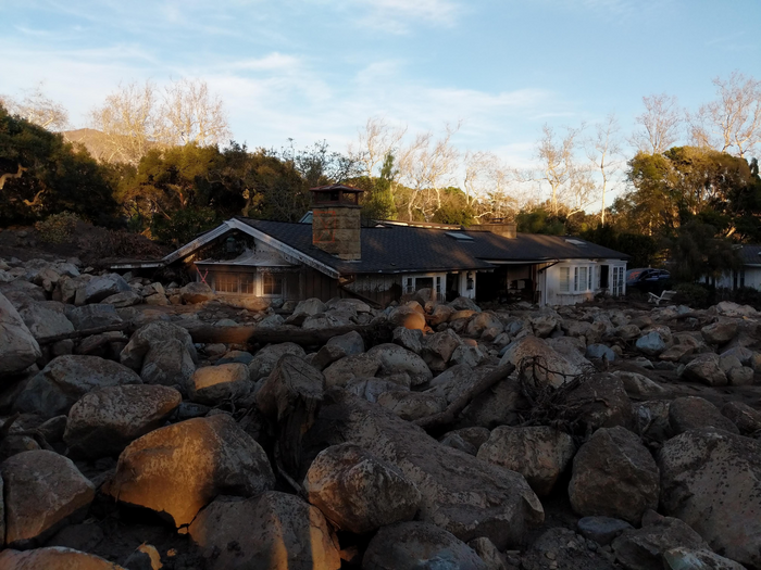 Montecito mudslides damage