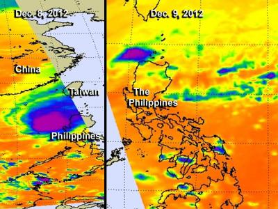 2 Day Comparison Shows Drastic Change in Typhoon Bopha
