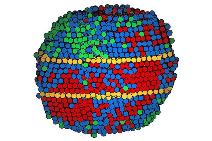 Atomic map of a high-entropy alloy nanoparticle