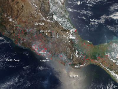 Agricultural Fires Dot Mexico