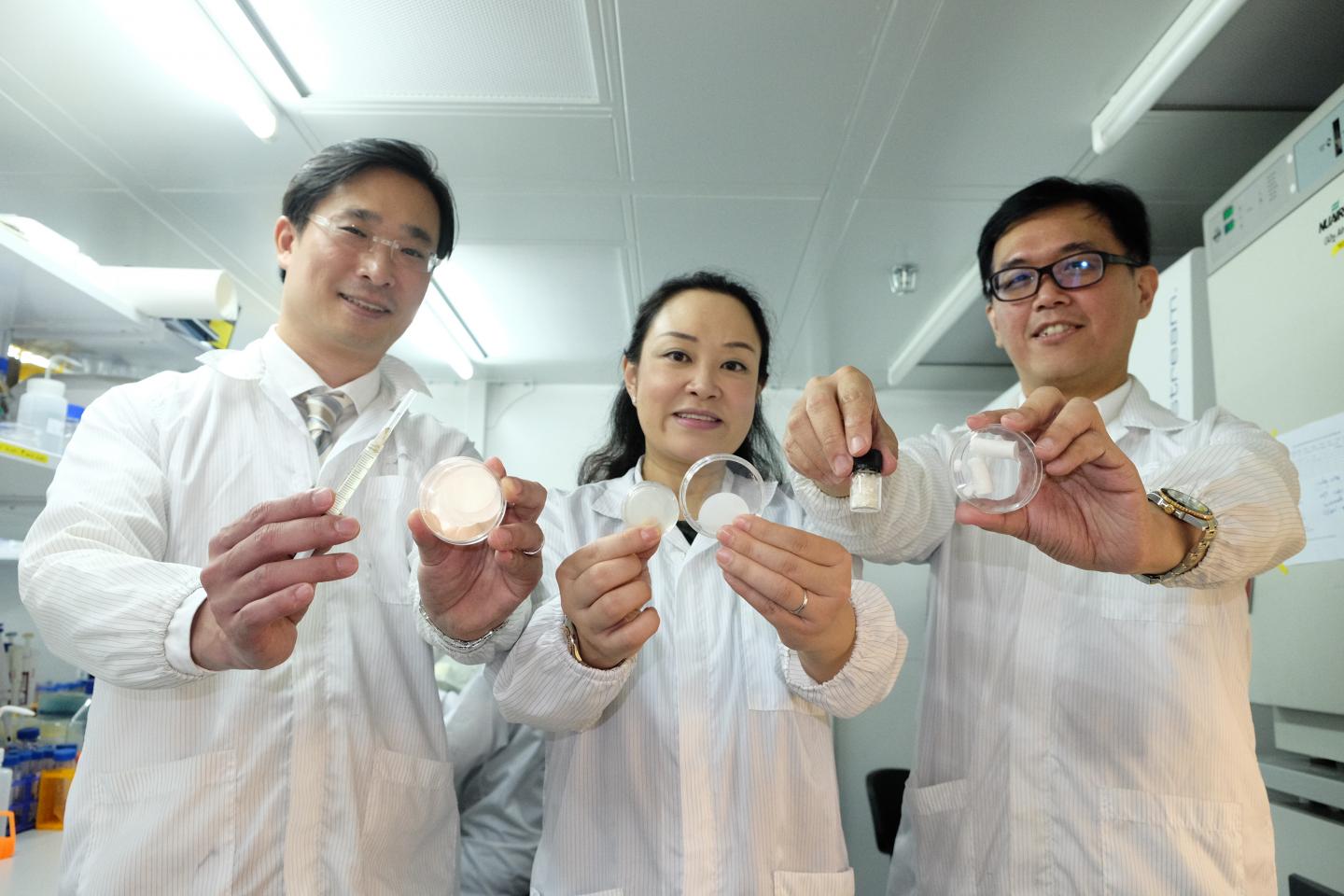 NTU Assoc Prof Andrew Tan, NTU Asst Prof Cleo Choong and Their Clinical Partner Dr Marcus Wong