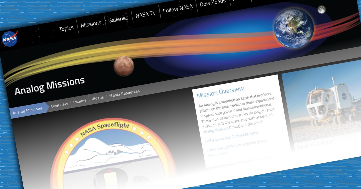 NASA Launches New Analog Missions Webpage