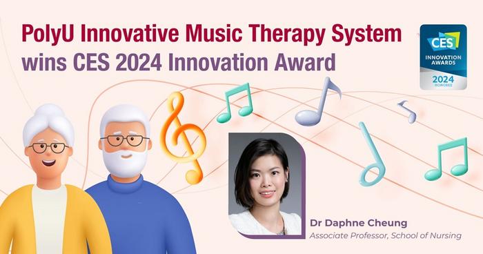 PolyU researchers’ innovative Music Therapy System for older adults wins CES 2024 Innovation Award for impactful aging technology