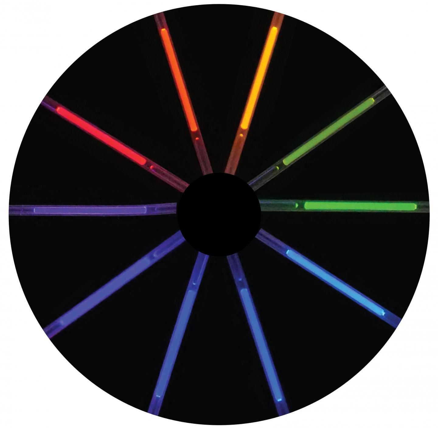 Color wheel of quantum dots