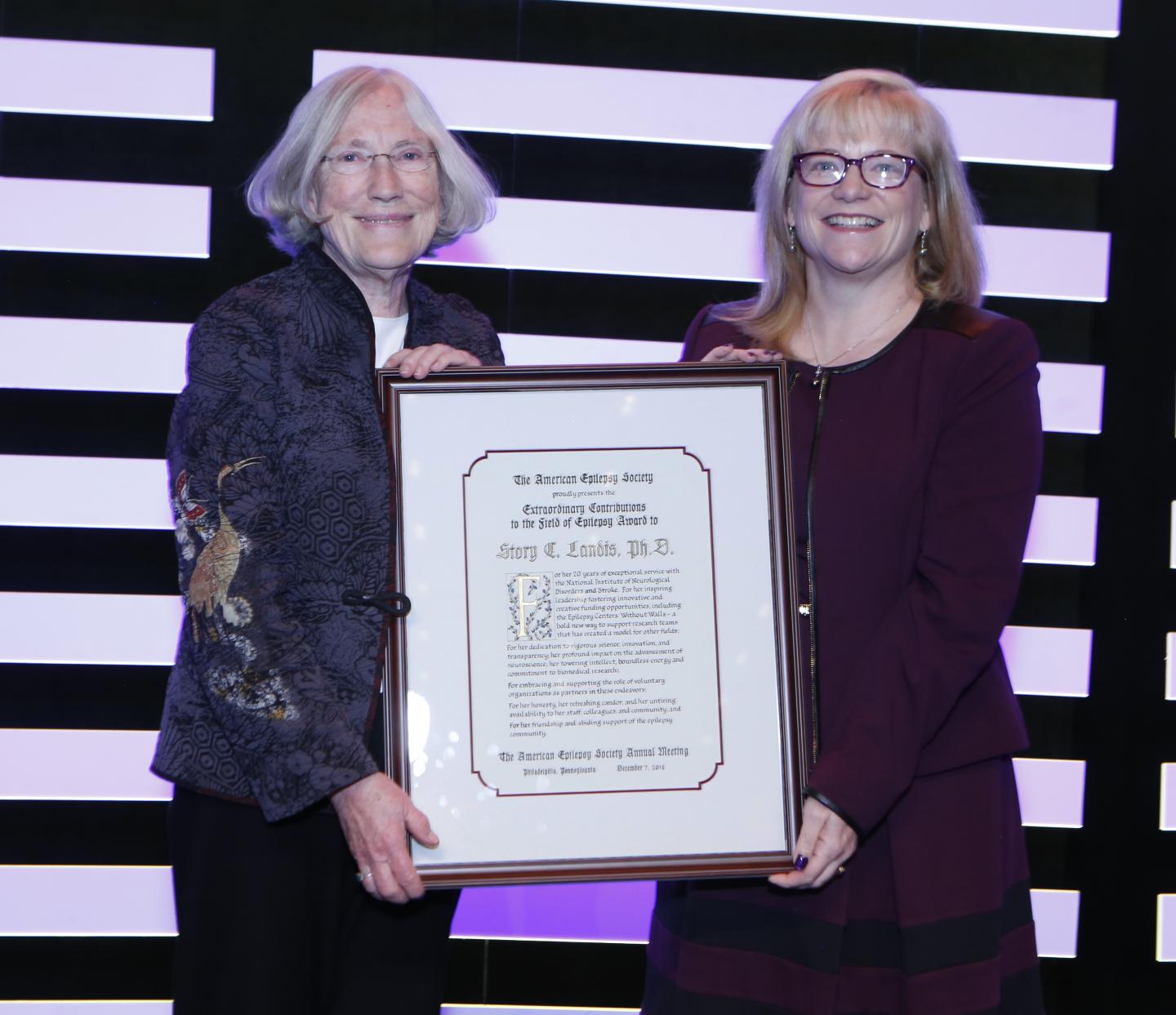 Dr. Story Landis and Dr. Amy Brooks-Kayal, American Epilepsy Society 