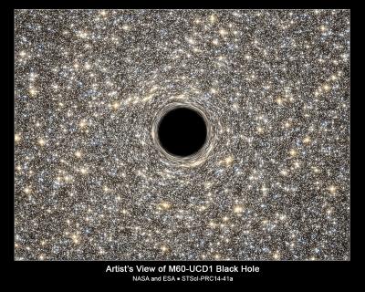 Artist's View of M60-UCD1 Black Hole