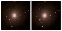 Composite View of Star Field with and without the Kilonova Event