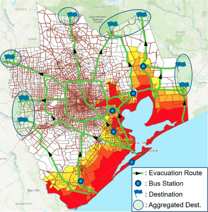 Evacuation map used in SAV study