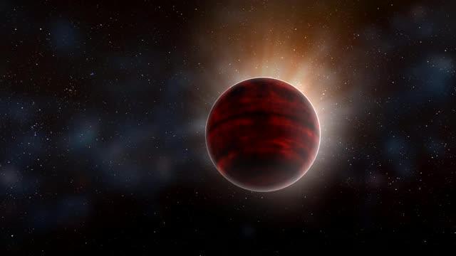 Animation Of Rotating Red Dwarf Star