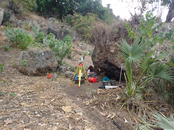 Excavation in progress at Jareng Bori rockshelter in Pantar island