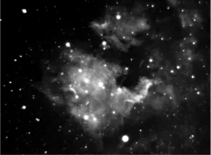 Metalens image of North American Nebula