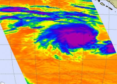 NASA Infrared View of Tropical Storm 18S