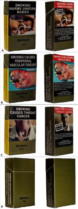 Australian Cigarette Packs with Graphic Warning Labels