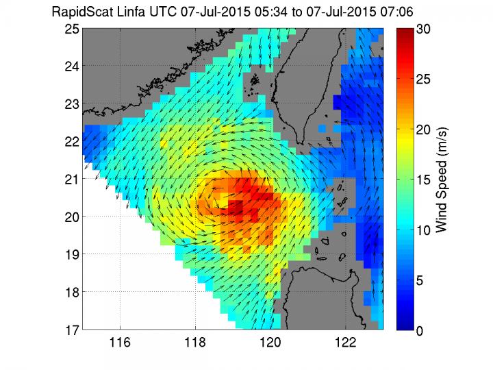 RapidScat Image of Linfa