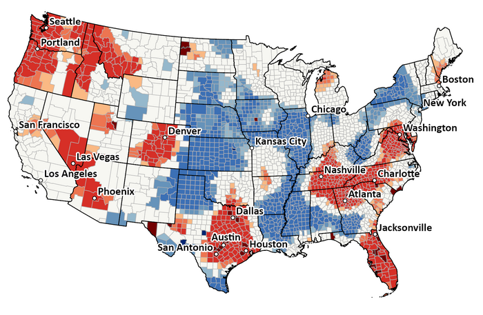 Flocking to Fire: How Climate and Natural Hazards Shape Human Migration Across the U.S. (Figure 1)