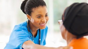 Nurse with patient