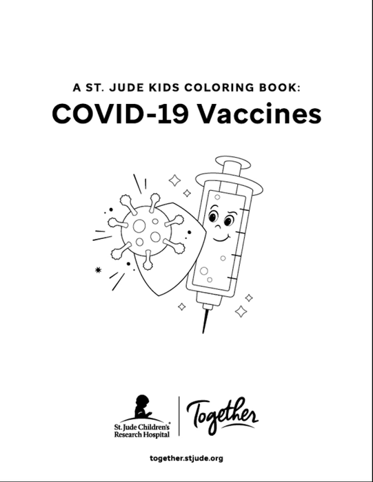 Experts at St. Jude Children’s Research Hospital have created a free coloring book to help children learn about vaccines and how they work to prevent COVID-19.