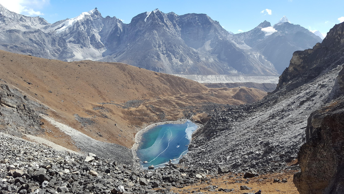 Lobuche moraines