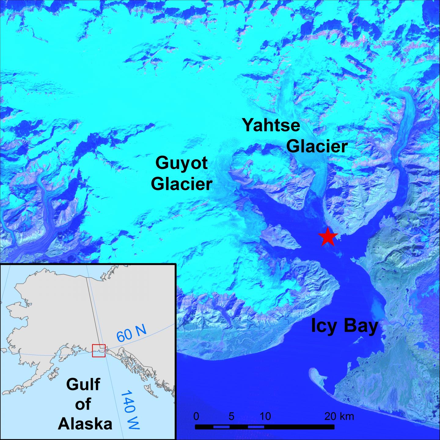 Map of Icy Bay, Alaska