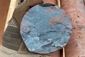 1.3-billion-year-old deep blue iron ore from the Hamersley Province. Credit - Liam Courtney-Davies, Curtin University