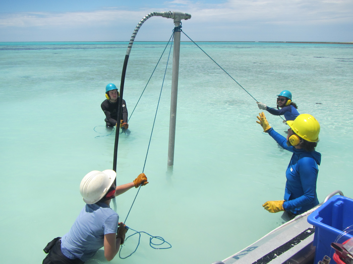 Collecting data in the Great Barrier Reef