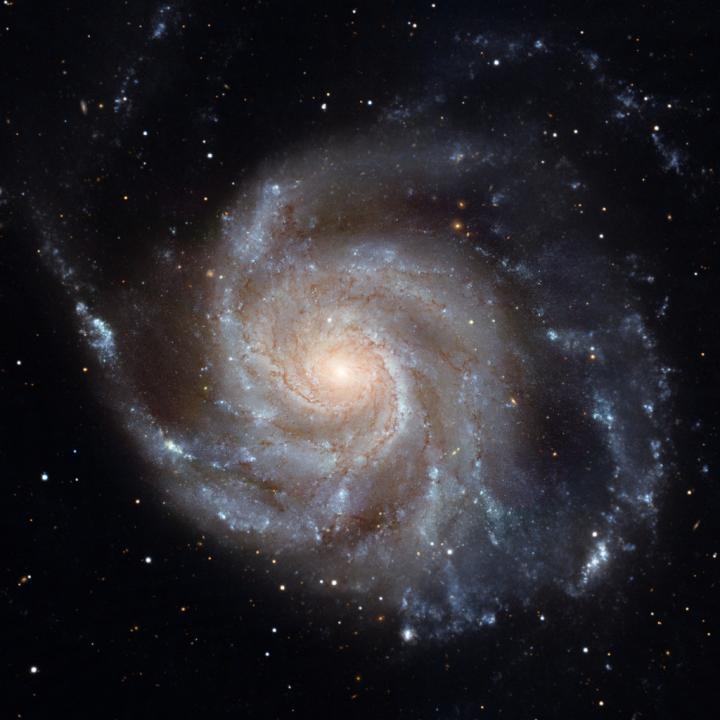 An image of Messier 101, the Pinwheel Galaxy, made with the Hubble Space Telescope.