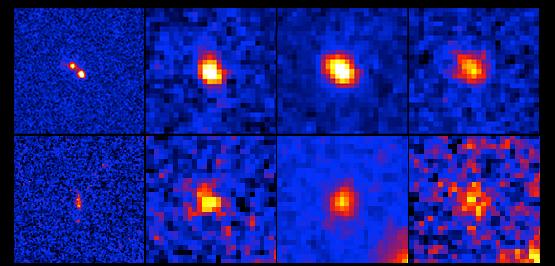 An Example of Galaxy that Shows a Double-Component (Above) and Single-Component (Bottom) Structure i