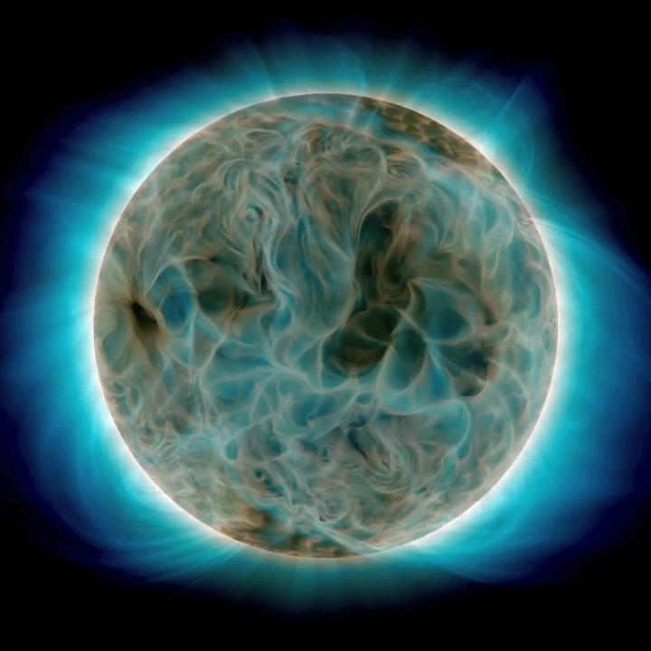 (Animation) Visualization of Sun's Magnetic Field